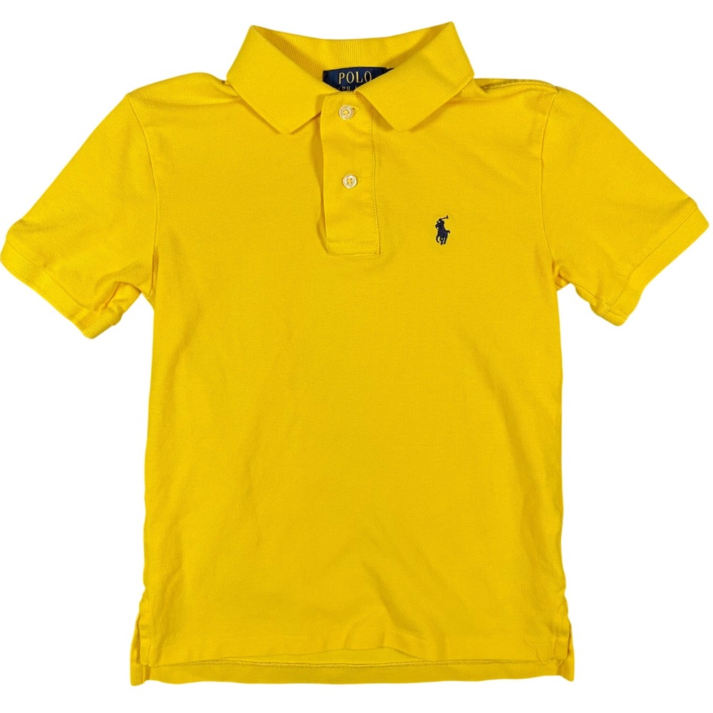 Polo Ralph Lauren Boys Classic Fit Polo Shirt Size Small 8 Yellow Short Sleeve